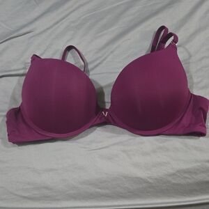 Molded Push-Up Bra in Deep Magenta